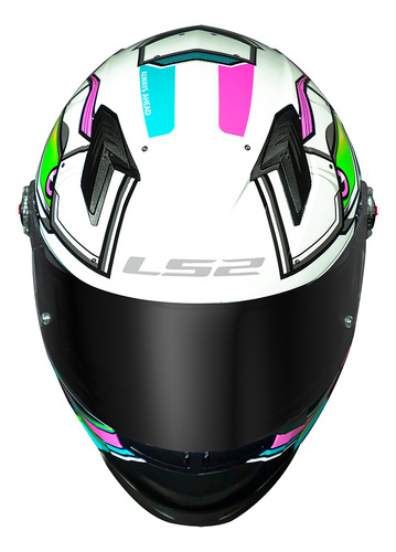Ls2 Capacete Ff358 Xdron Rosa Brilhante Moto