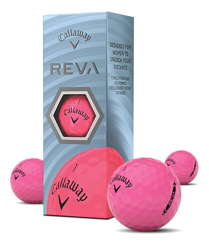 Pelotas Golf Callaway Reva Rosas - Tubo X3 | The Golfer Shop Color Rosa