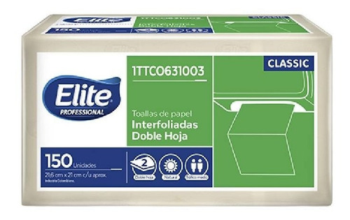 Toalla De Mano Interfoliada Natural Dh X 3 Paquetes