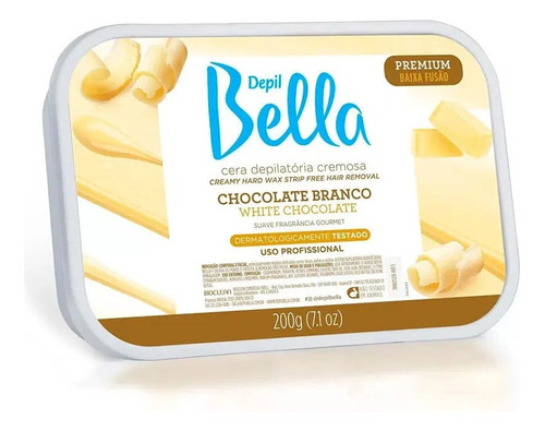 Depil Bella Cera Depilatória Chocolate Branco 200g