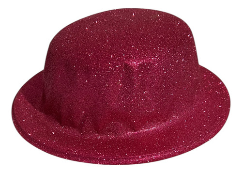 12 Sombrero Bombin Diamantina Colores Disfraz Mayoreo Color Fucsia