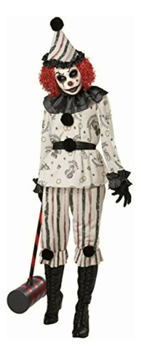 Adult Creeper Clown Costume Small Color White