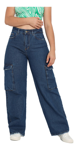 Jeans Cargo Rígido Mujer R5018