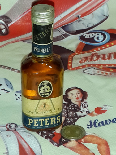 Botellita Miniatura Licor Fino Prunelle Peters 50 Cc Argent.