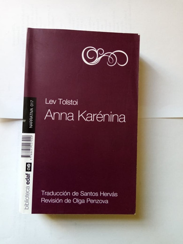 Libro Anna Karénina. Lev Tolstoi. Editorial Edaf
