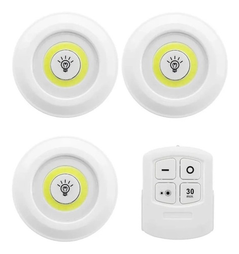 Set 3 Luces Led Emergencia Inalámbricas Portátil Control R