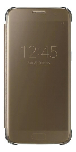 Funda Galaxy S7 S View Flip Cover Samsung 100% Original Dorado