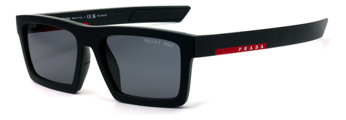 Óculos Prada Linea Rossa Sps02z-u Preto Cinza Polarizado 1bo Preto