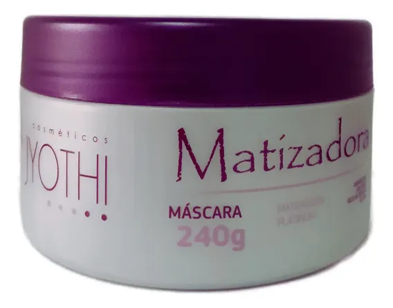 Máscara Matizadora Desamarelador Roxo Efeito Pérola Loiro Brilhante Platinum Blond 240g Para Cabelos Loiros e Grisalhos