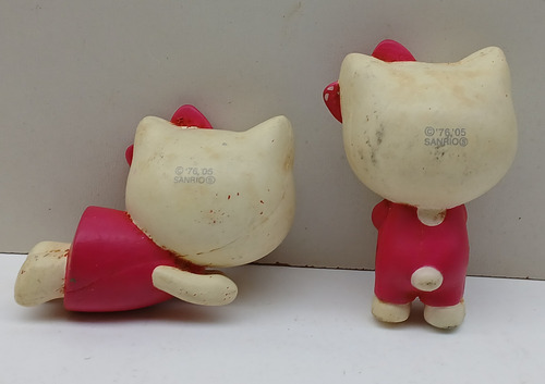 Lote 2 Boneca Hello Kitty Gatinha Miniatura Vintage 6cm (Usado)