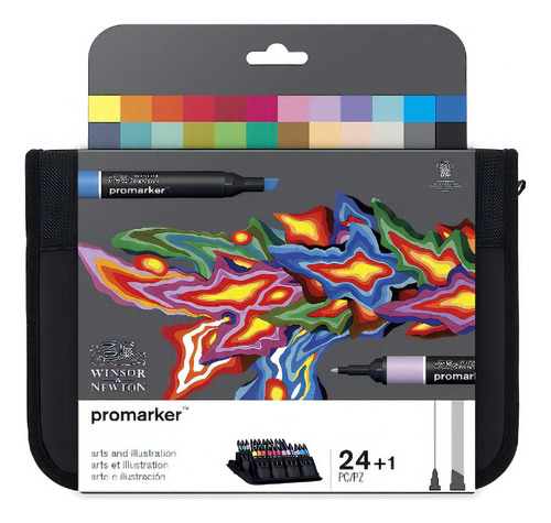 Marcadores de ilustração Winsor & Newton Fine Point 24 peças