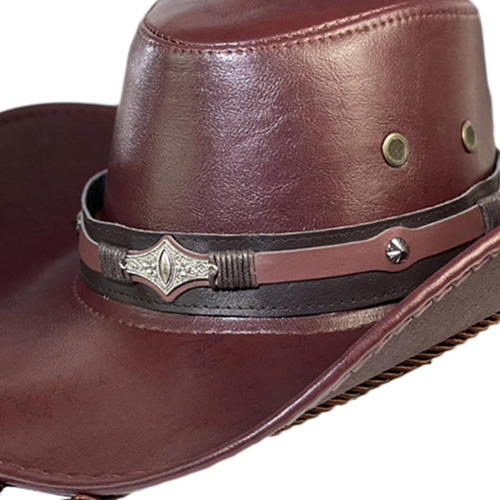 Sombrero De Vaquero Con Correa Ajustable Para La Barbilla,