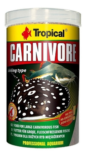 Alimento Tropical Carnivore 300g Peces Carnivoros Fondo