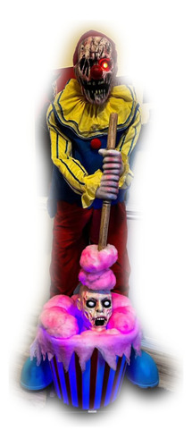 Animatronico Cotton Candy Dan Payaso Spirit Halloween (Usado)