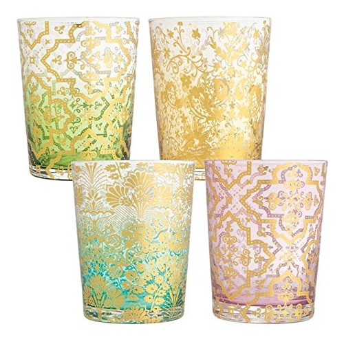 Ombre Vaso Vidrio Juego 4