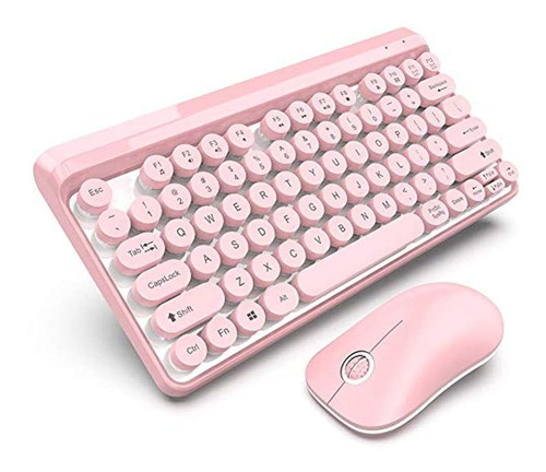 Teclado Inalámbrico Ratón Combo 2.4g (rosa).