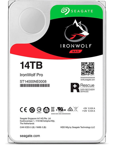 Disco Duro Seagate 14tb Ironwolf Pro St14000ne0008 Tranza