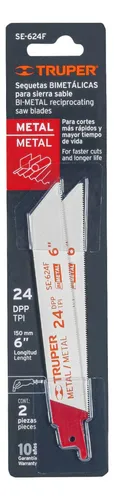 2 Seguetas Para Sierra Sable 6 24 Dpp Para Metal