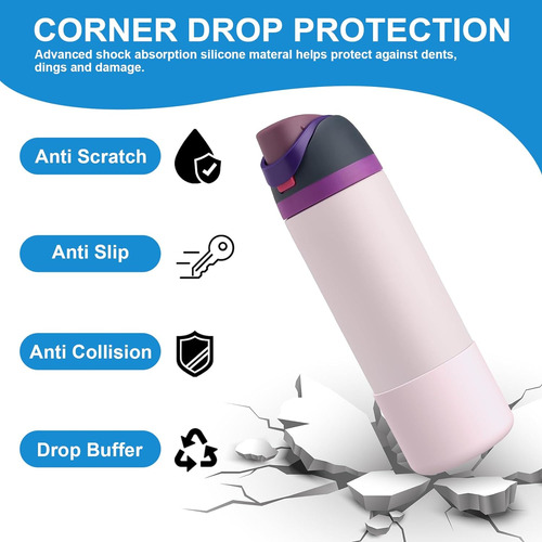 2 Fundas Protectoras Antideslizantes Para Botella De Agua Ow