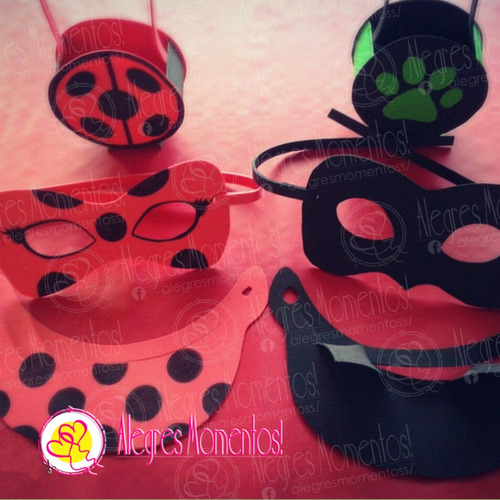 Antifaz Ladybug & Chat Noir Souvenir X 25 Unidades