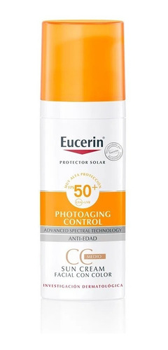 Protector Solar Eucerin Sun Cc Creme Tono Medio Fps 50+ 50ml