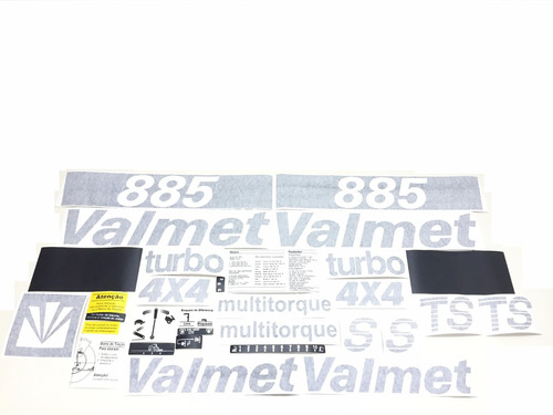 Decalque Faixa Adesiva Trator Valtra Valmet 885 4x4 Turbo