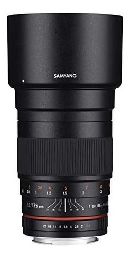 Lente De Cámara Samyang Canon 135mm F/2.0 Profesional -negro