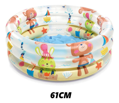 Piscina Inflável redondo Intex 57106 Urso 33L multicolor caixa