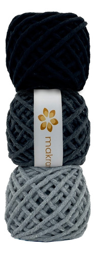 Hilaza De Algodón Para Macramé 3mm Kit 3pza Colores Color Neutro