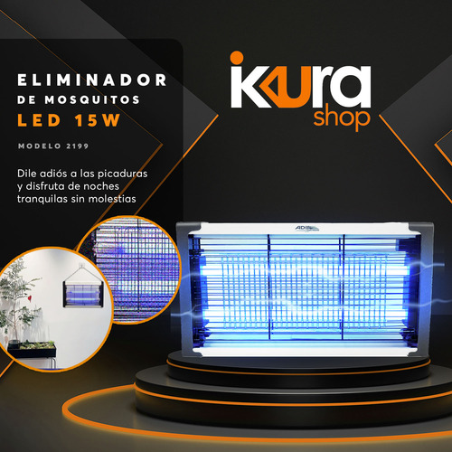 Eliminador De Mosquitos Led 15w Mosquito Killer Adir 2199 Blanco