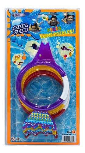 Imagen 1 de 1 de Peces Sumergibles Set X 3 Juego Pileta 8926 Educando Full