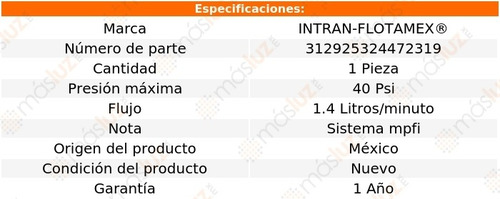 Repuesto Bomba Combustible 1.4 L/min Tracker L4 1.6l 96/97