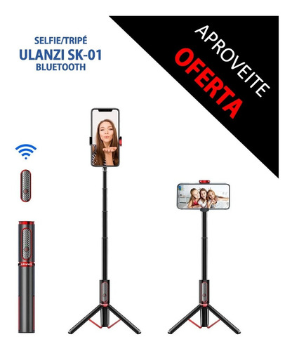 Selfie Tripe Ulanzi Sk-01 - Envio Imediato