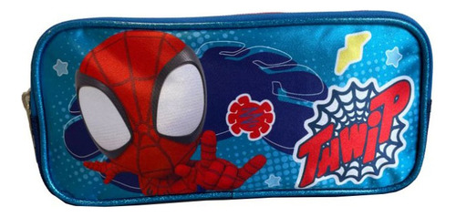 Estuche Escolar -doble Cierre Satin Escolar Spiderman Spidey