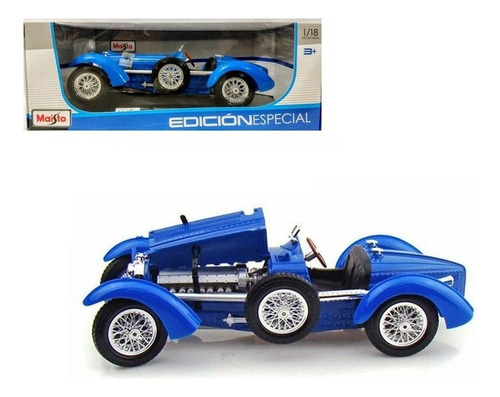Bugatti Type 59 1934 Azul Escala 1:18 Colección Maisto