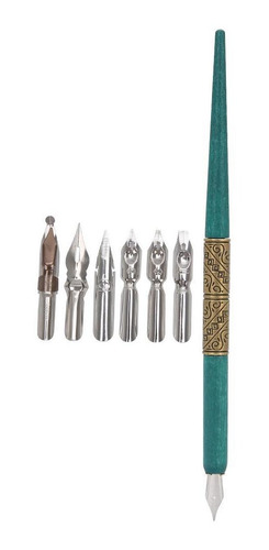 Kit De Pluma Y 6 Plumillas Para Caligrafía Inglesa
