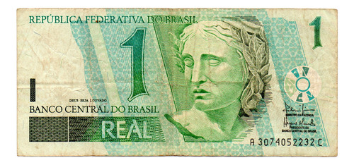 Billete Brasil 1 Real, Pick 251, Año 2003 Usado