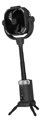 Ventilador De Camping, Ventilador De Suelo Recargable Negro