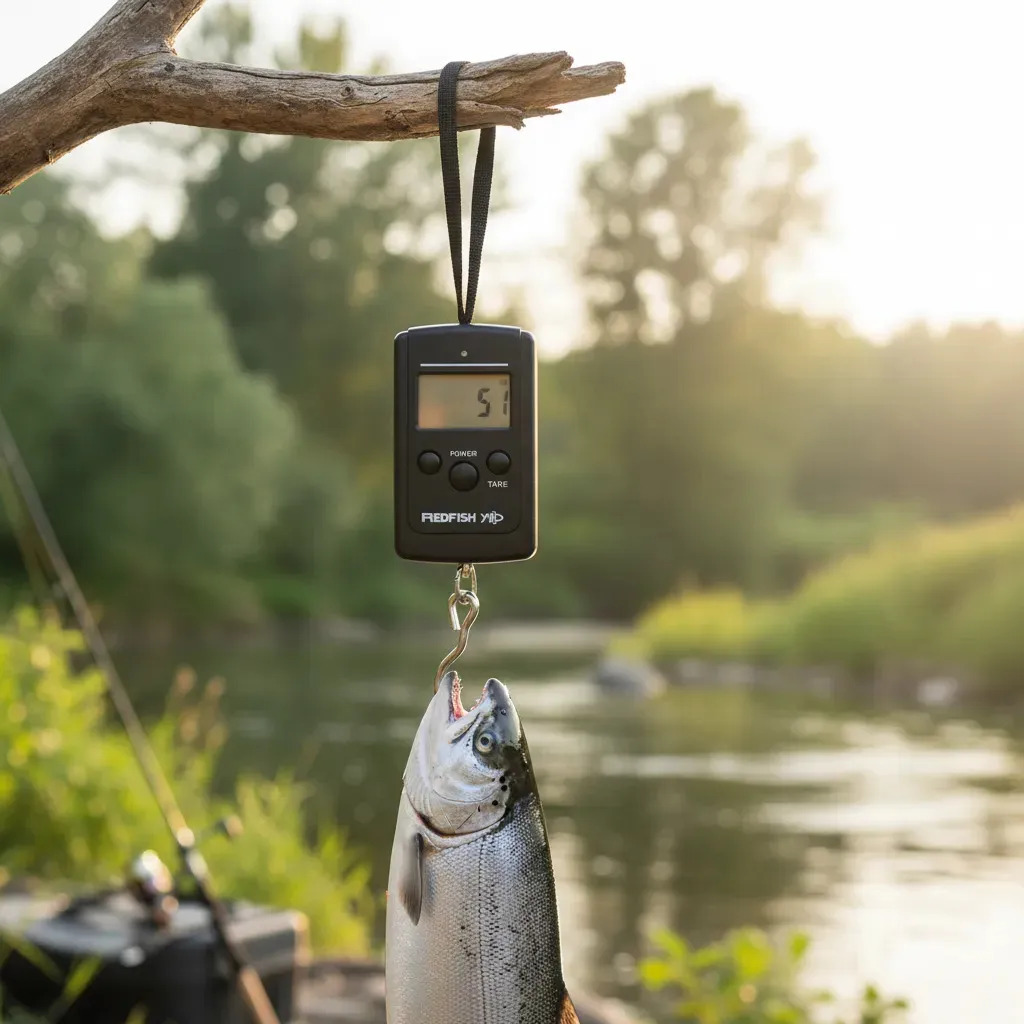Balanza Digital Colgante Portátil Redfish 8cm Acesorio Pesca Negro