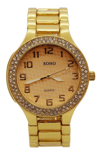 Reloj Pulsera Dama Análogo Combinado Malla Metal Soho Ch002