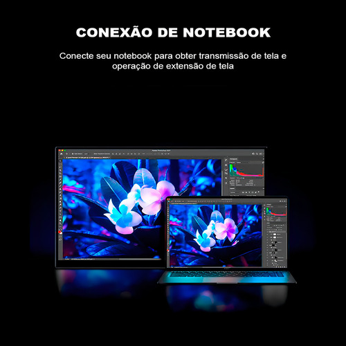 Monitor Portátil Vchance 15.6 350nit De Brilho Ultra Fino Full Hd 1920x1080p 100% Srgb Com Suporte Escondido