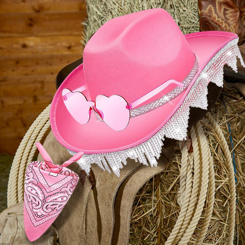 Sombrero De Vaquero Con Borlas Occidentales, Sombrero Con