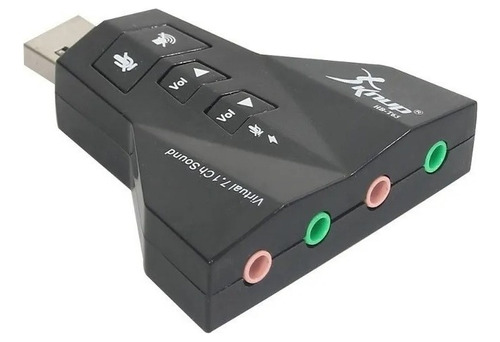Placa De Som Usb 7.1 Adaptador Externo Usb Sound