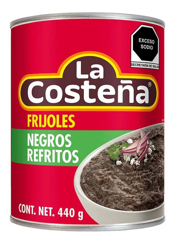 Frijoles Negros La Costeña Refritos 440g