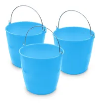 Comprar Cubeta De Plástico Flexible 3 Cubetas De 10 Lt Asa De Metal