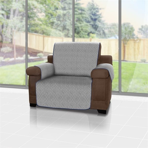 Forro Protector De Sofá Y Muebles Reversible Azul 1 Puesto