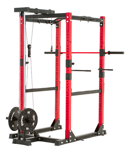 Power Rack Delta Jaula Para Sentadillas Olimpica Dominadas Color de la estructura Rojo