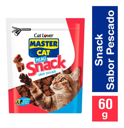 Imagen 1 de 1 de Pack 10 Master Cat Alimento Gato Snacks 60 Gr