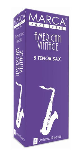 Pack 5 Cañas Saxo Tenor American Vintage Numer 2 Marca Av620