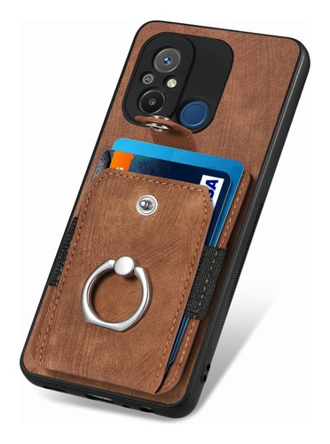 Funda Para Xiaomi Ring Card Leather + Cristal Templado 9d